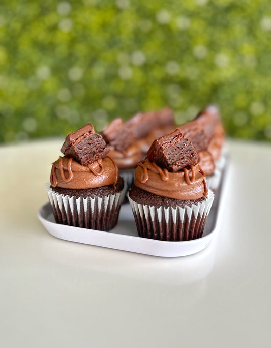 Brownie batter cupcake